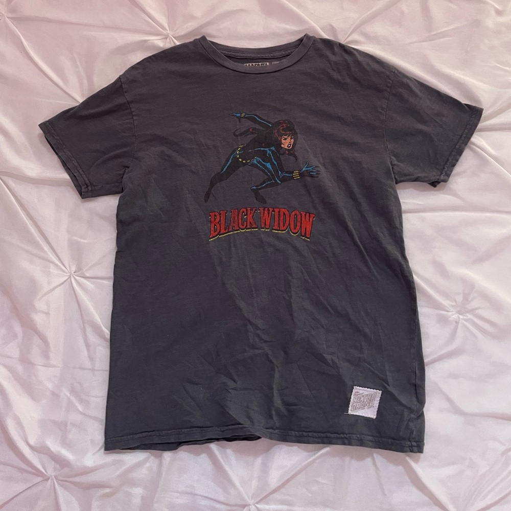 Marvel Retro Brand Black Widow T-Shirt, Size S